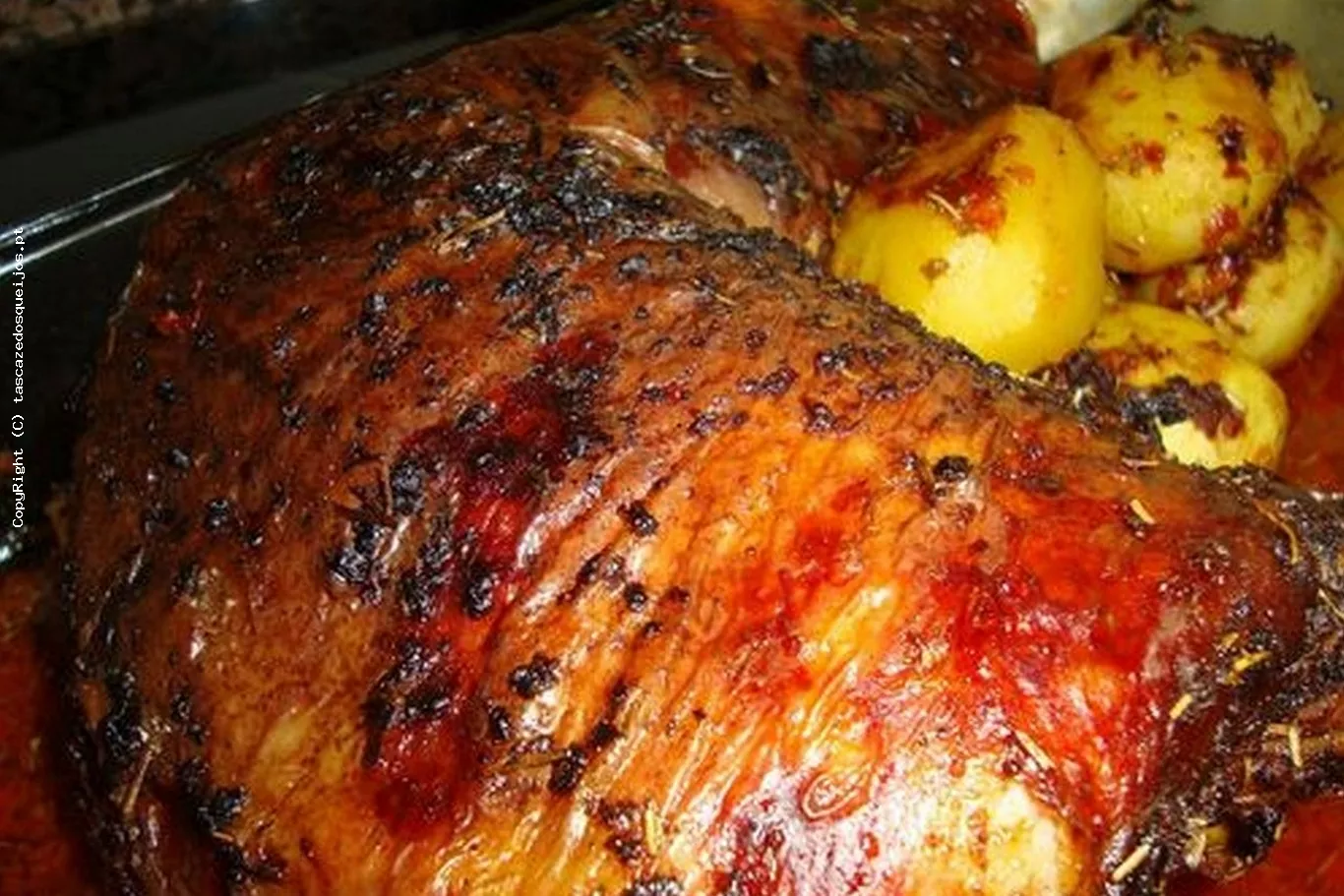 Perna de Peru Assada no Forno